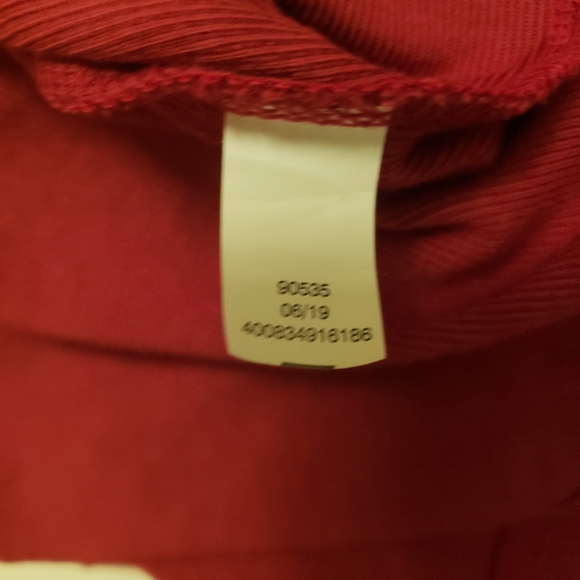 Vintage, Croft & Barrows Red Fine Knit Sleeveless Mock Turtleneck - Picture 6 of 6